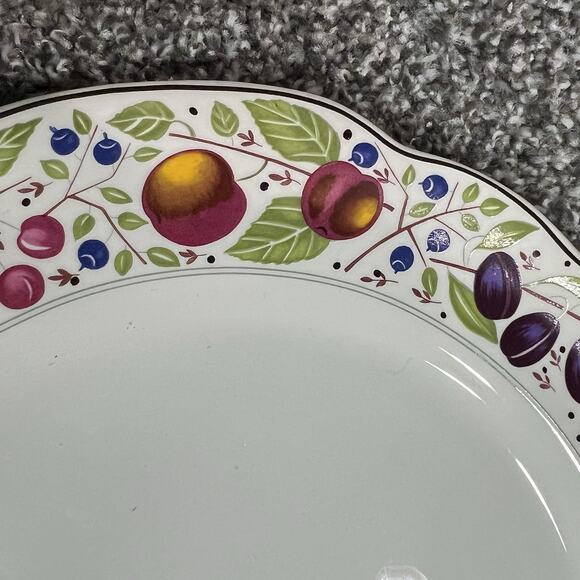 Gien France LES TARTES 11.5" Cake Plate with Handles Fruit Crate & Barrel VGUC - Picture 4 of 10